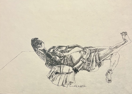 K. Laxma&nbsp;Goud, Untitled (Prone Woman), 1983
