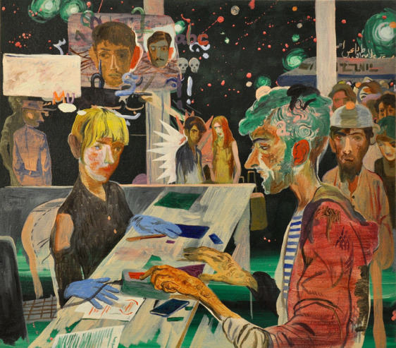 Salman Toor Jetsetter 2015 Oil on canvas 22 x 25 in.