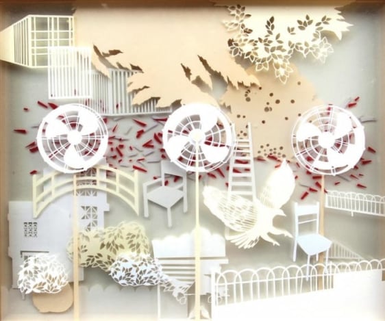 Seher Naveed BETWEEN THE EVENT AND ITS INTERPRETATION 2011 Paper cuts 15 x 18 in.