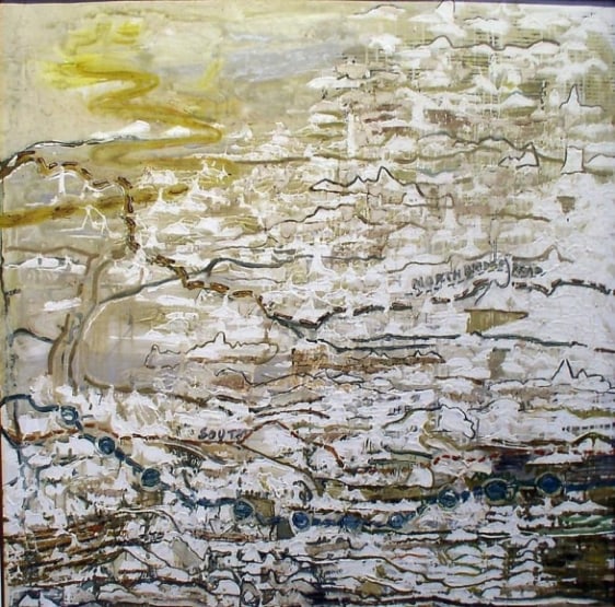 Jayashree Chakravarty UNTITLED (WHITE) 2000 Acrylic on canvas 35.5 x 35.5 in.