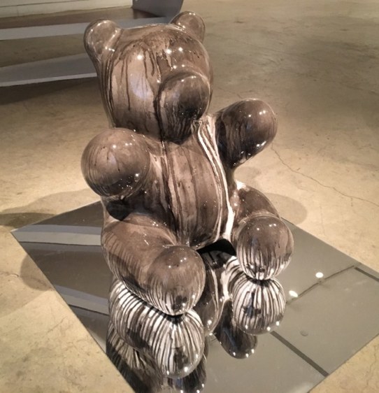 Arunkumar H.G. Bear 2018 Paper pulp, cement, wood glue, aluminium, floor paint and clear coat 20.5 x 18 x 17.5 in.