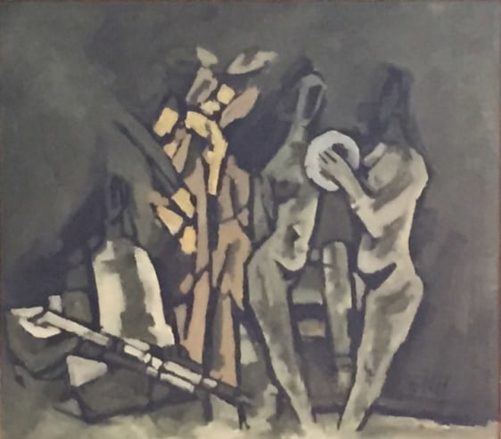 M. F. Husain UNTITLED (MUSICIANS) 1959 Oil on canvas 24 x 27 in.