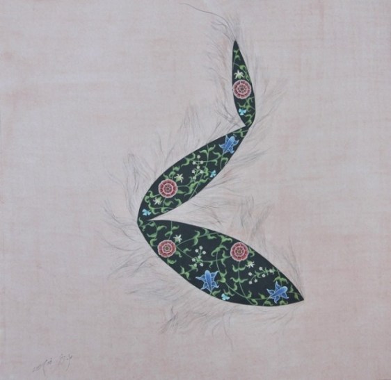 Tazeen Qayyum CAUTION: CORROSIVE TO EYES 2009 Gouache on wasli 11 x 11 in. NFS