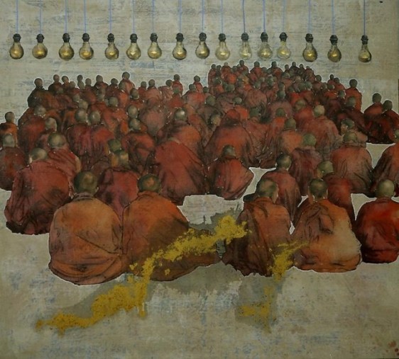 G.R. Iranna EN LIGHT 2012 Acrylic on tarpaulin 60 x 66 in.