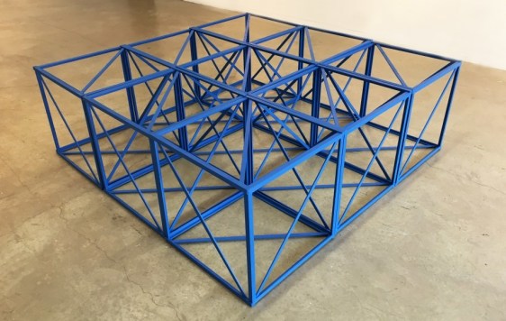 Rasheed Araeen Nine 1968-75 (2016) Wood and paint 24 x 24 x 24 in. (x9)