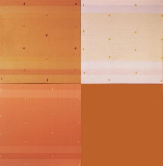 Shobha Broota BUDDHA II 2004 Fabric on canvas 48 x 48 in.