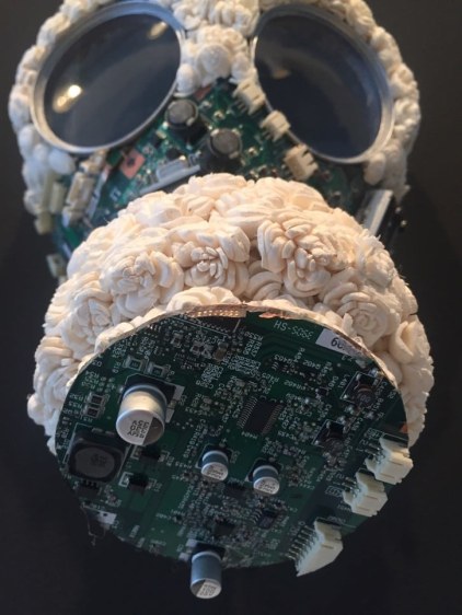 Promotesh Das Pulak Encapsulated 4 (Detail) 2016 Shola flowers, circuit boards 12 x 7 x 7.5 in.