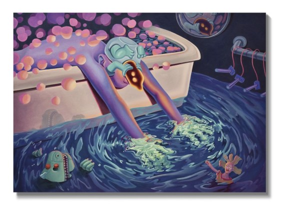 Untitled, 2022  Oil and acrylic on canvas  27 x 36 in