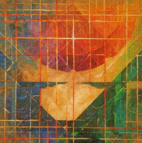 Vandana Shourie INWARD JOUNEY 6 Acrylic on canvas 35 x 35 in.