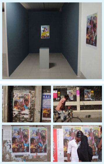 Masum Chisty THE ACTING Single channel animation projection 0:40 sec.