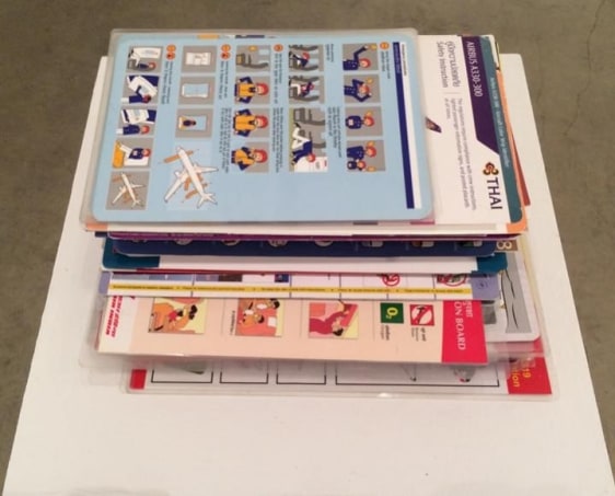 Himanshu Suri AIRLINE SAFETY STACK 2010-15 Airline safety instruction cards Dimensions Variable