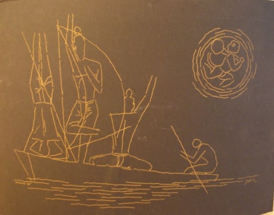 M. F. Husain VARANASI 88 (II) 1988 Silkscreen on paper 22 x 30 in.