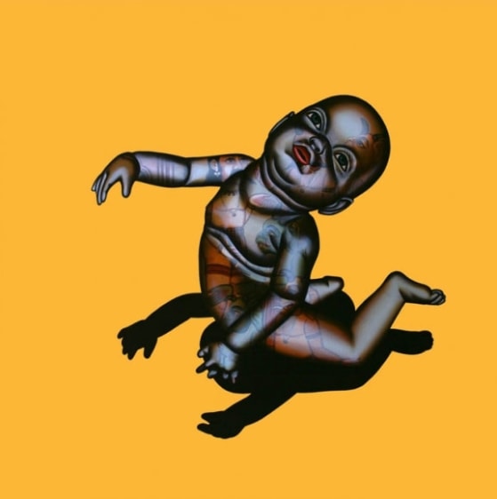 Chintan Upadhyay WHO LET THE DEMON INSIDE OF ME? 2008 Acrylic and oil on canvas 36 x 36 in.