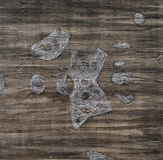 Nagesh Sharma SOMETIMES IT HAPPENS IN GREY 2007 Arcylic on canvas 52 x 52 in.