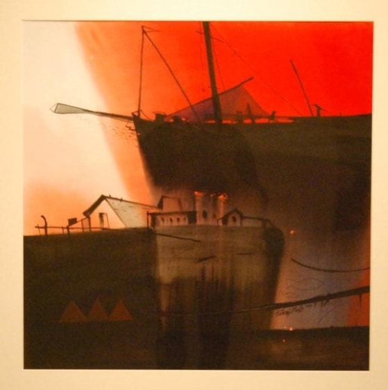 Paresh Maity TWILIGHT 2003 Watercolour 31 x 31 in.