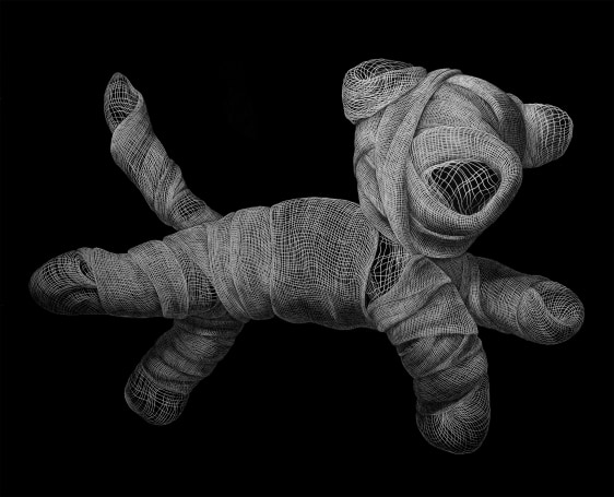 Adeel Uz Zafar  Cub  2019  Engraving on plastic vinyl  30 x 36 in.