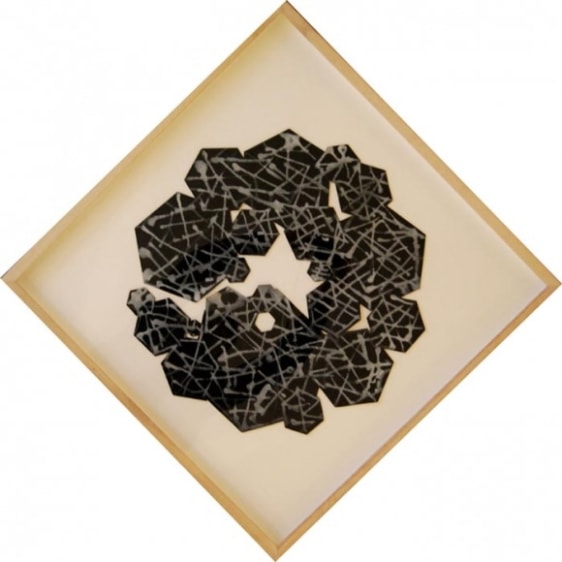 Saleem Arif Quadri GEOMETRY WITHOUT GRAVITY 2 Watercolour and gouche on paper 28.2 x 28.2 in