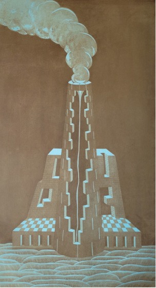 Gigi&nbsp;Scaria  Hydrosphere I, 2022  Etching on Somerset paper  36h x 20w in