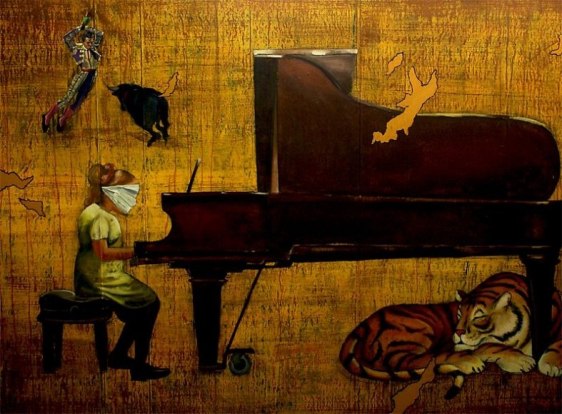 G.R. Iranna GIVE ME FREEDOM 2007 Acrylic on canvas 66 x 90 in.