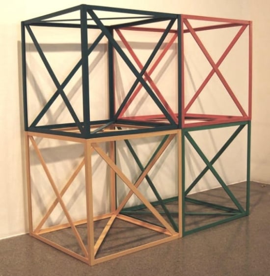 Rasheed Araeen Char Yar 1968 Wood, paint 24 x 48 x 48 in. NFS