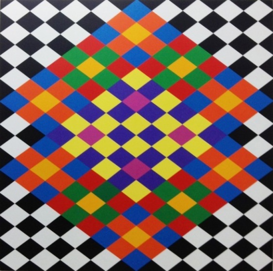 Rasheed Araeen Opus AA 1 2016 Acrylic on canvas 63 x 63 in.