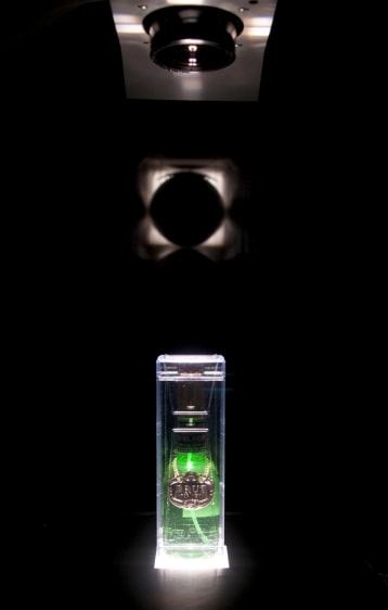 Abdullah M. I. Syed The Fragrance of the Moon (Ed. of 3) Brut for Men bottle, Perspex and tansparency projector Dimensions variable 2013