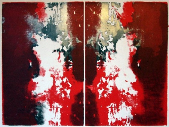 Nitin Mukul DUSSEHRA 3 Monoprint 10.5 x 14.5 in.