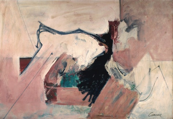 NICOLAS CARONE, Escape Plan, c. 1958 oil on canvas Signed l.r. 40 x 58 in.