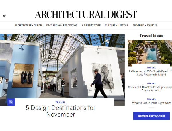 HGG and Frederic Brenner featured in Architectural Digest