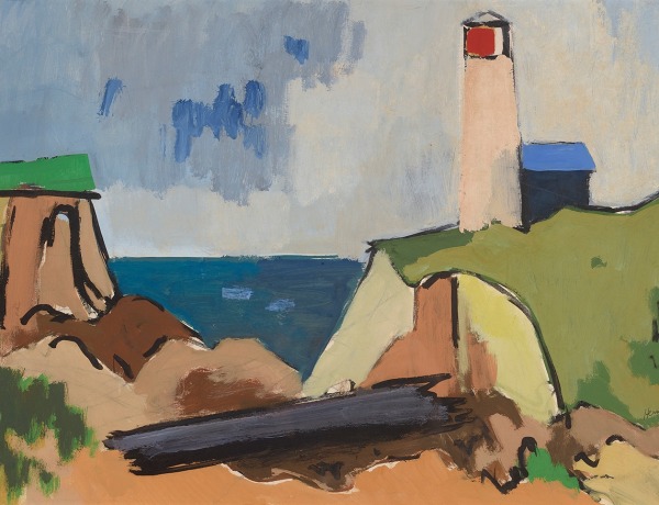 seascape with lighthouse