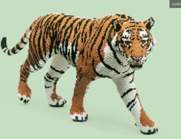 lego tiger Nathan Sawaya