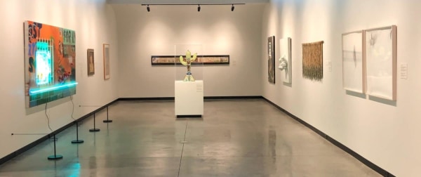 Installation view of Contemporary Latin American art in the Kasser Family Wing, Tucson Museum of Art, Arizona.