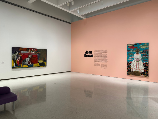 Installation view of 'Joan Brown' at the Carnegie Museum of Art, 2023.