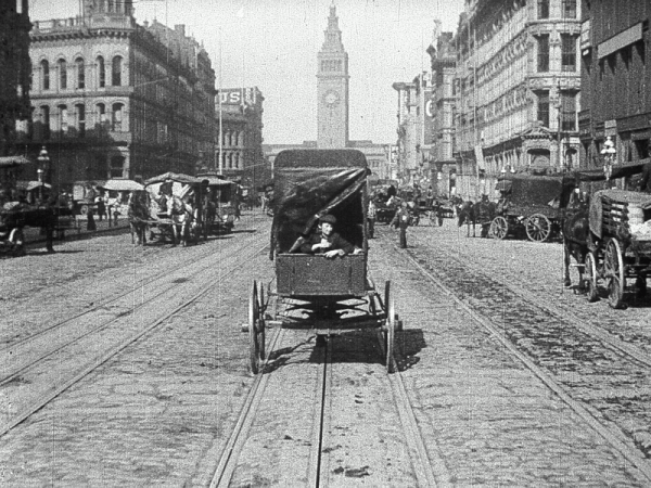 The Miles Brothers: still from A Trip Down Market Street, 1906; 12 mins.