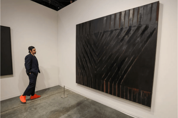 Frank Stella's first ever Black Painting could smash record at Art Basel Miami Beach