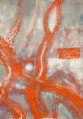 orange abstract painting 