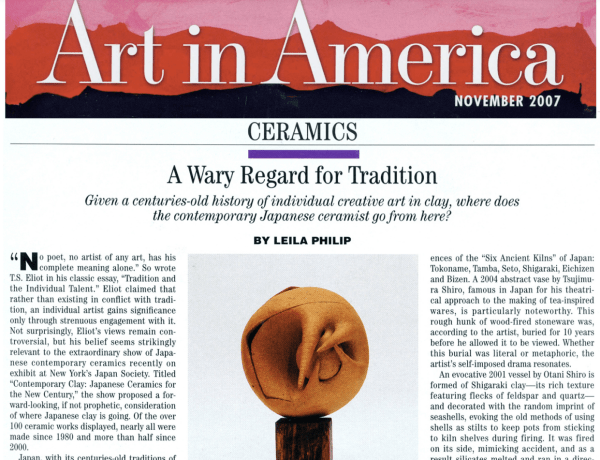 Art in America: A Weary Regard for Tradition