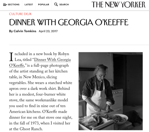 One of Todd's O'Keeffe images featured in the New Yorker