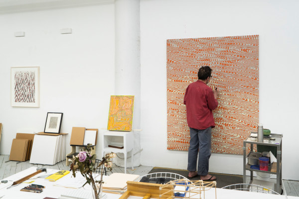 James Siena in his studio, New York, 2022. 