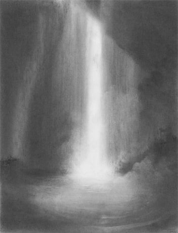 JOSEPH GOLDYNE, Waterfall Drawing 15, 2022 for article in Art & Antiques Magazine