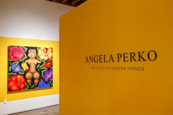 ANGELA PERKO: The Place of Hidden Things installation photograph in the Santa Barbara Independent, Photo Credit: Ingrid Bostrom