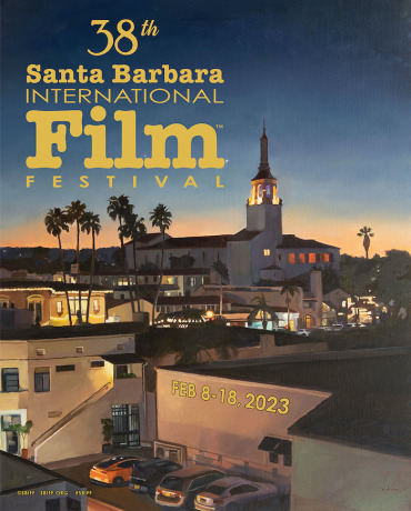 38th Santa Barbara International Film Festival poster image with painting by PATRICIA CHIDLAW