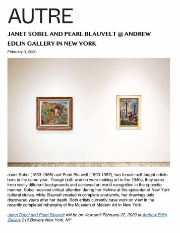 Janet Sobel and Pearl Blauvelt @ Andrew Edlin Gallery