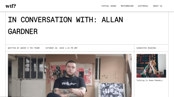 IN CONVERSATION WITH: ALLAN GARDNER