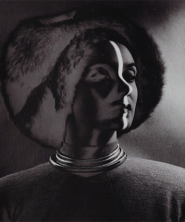 Model with Fur Beret, Solarized, 1950