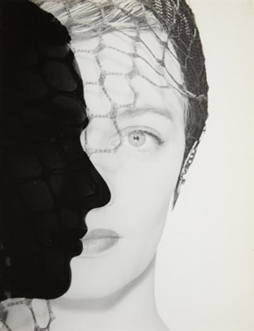 Erwin Blumenfeld&nbsp;, Profile and Full Face with Veil, 1947&nbsp;