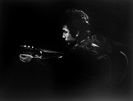 Bob Dylan in Profile with Guitar, Town Hall, Philadelphia 1964