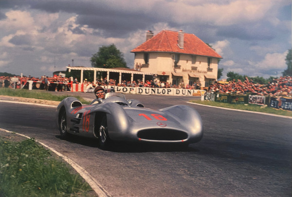 Jesse Alexander, Juan Fangio, Mercedes W196, Grand Prix of France, 1954