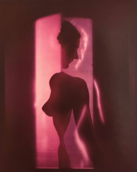 Erwin Blumenfeld, Cubistic Purple Nude, New York, 1949