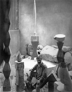 Edward Steichen, Brancusi in His Studio, Paris, 1925